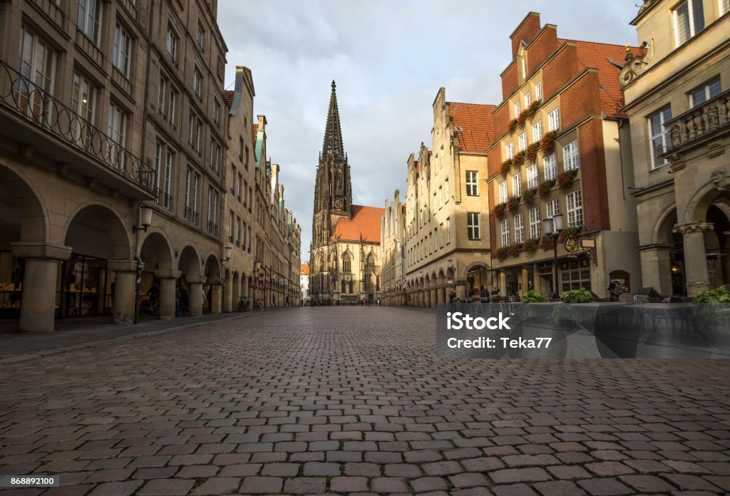 historic prinzipalmarkt in muenster germany Muenster - Germany Stock Photo