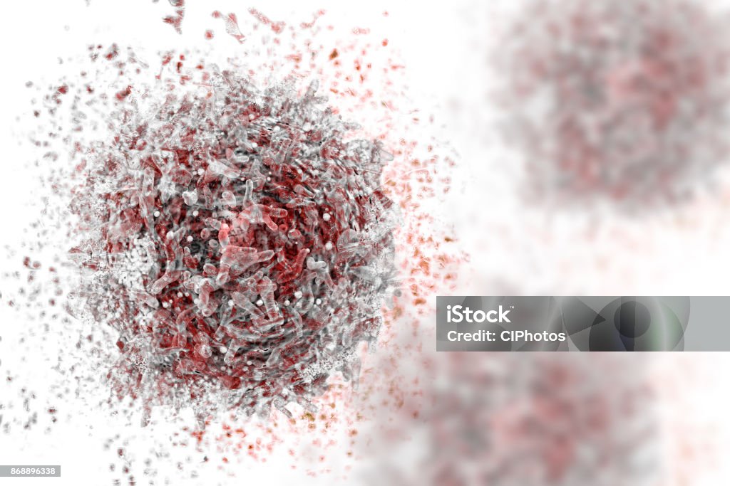Cancer Cell Stem Cell Protein Model DNA,RNA,microRNA research Cancer Cell Stem Cell Protein Model DNA,RNA,microRNA research computational model Cancer Protein Cluster 3D render Immunotherapy Stock Photo