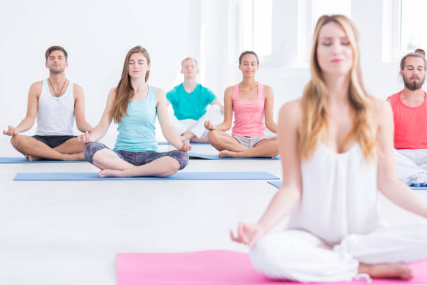 istock Relaxing yoga exercises 868903954