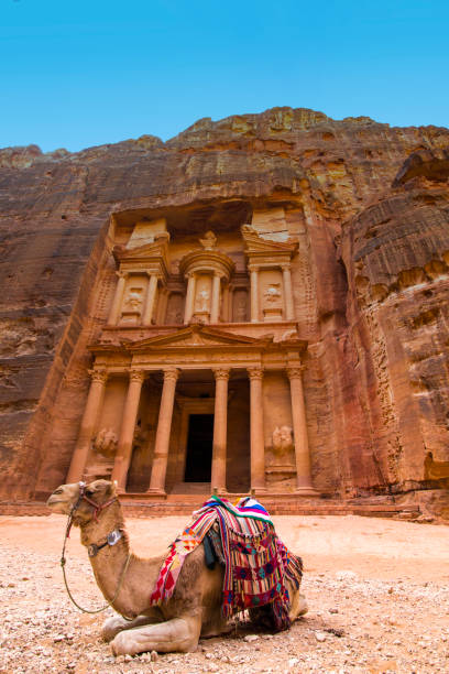 istock Ancient abandoned rock city of Petra 868904080