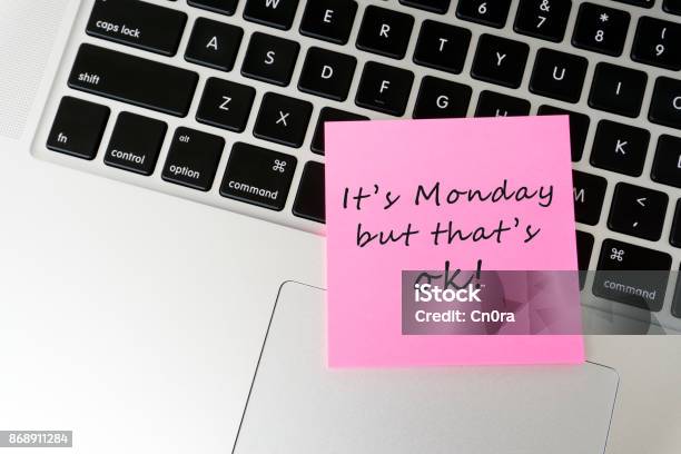 Monday Inspirational Greeting Stock Photo - Download Image Now - Monday, Attitude, Carefree