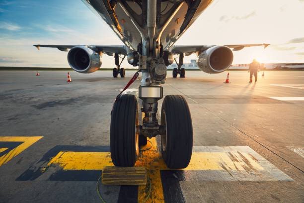 istock Airport at the amazing sunset 868912824