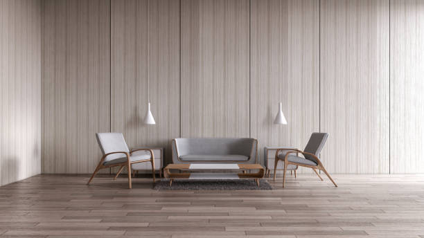 istock Modern interior living room wood floor sofa set sea view summer 3d rendering 868915162