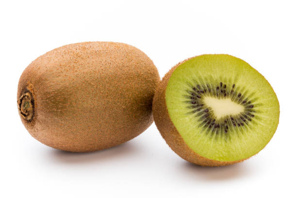 istock Kiwi fruit and sliced isolated on white background. 868916346