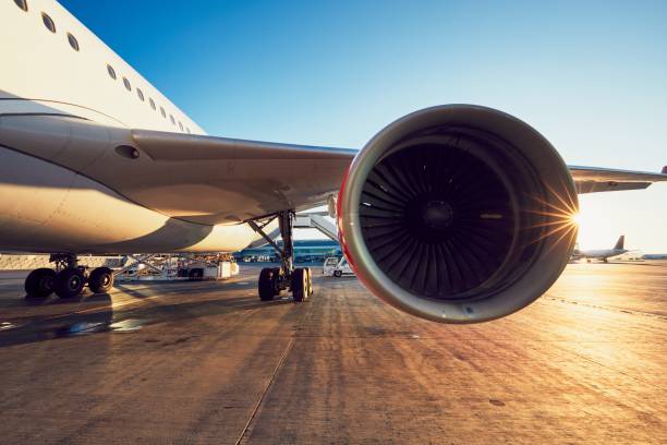 istock Amazing sunset at the airport 868919404
