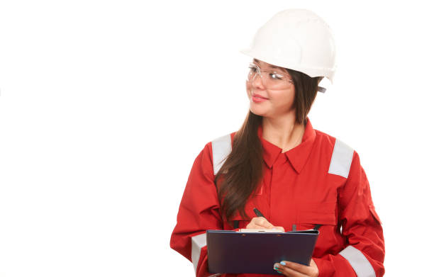 istock Portrait of smiling female construction worker 868923606