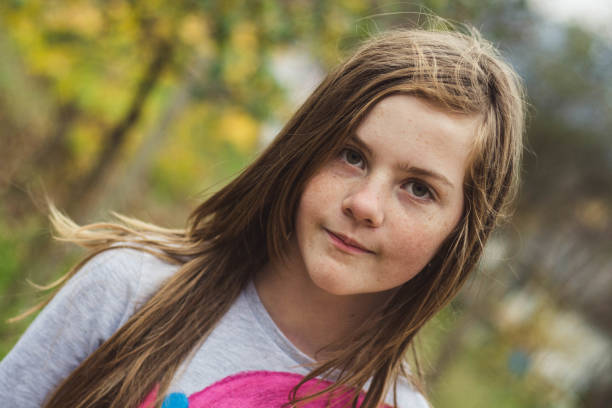 Beautiful girl and fall colors.