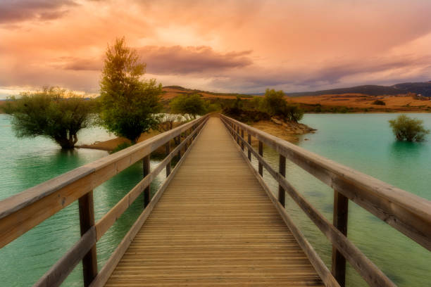The Alloz reservoir in Lerate, Navarra, Spain