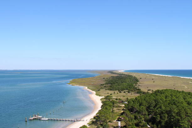istock Aerial view of a barrier island 868932794
