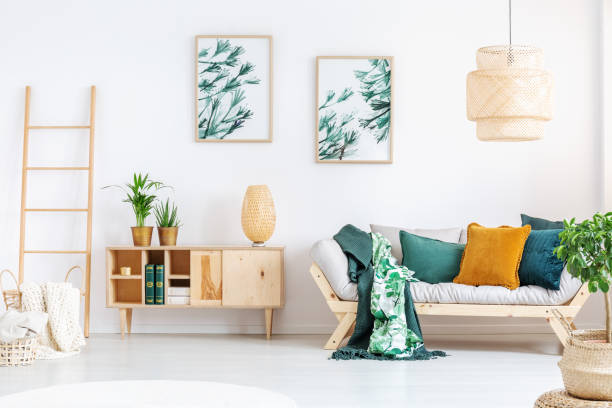 istock Natural green living room 868935144