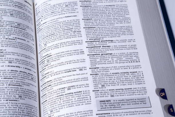 dizionario inglese. - dictionary definition foto e immagini stock