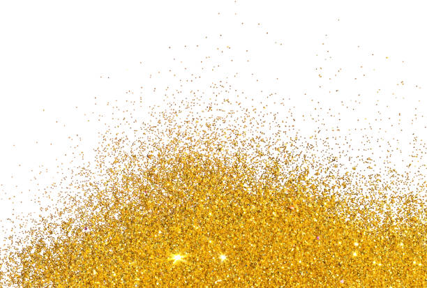istock Textured background with golden glitter sparkle on white 868935914