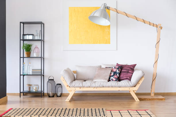 istock Oil painting hanging over couch 868943506