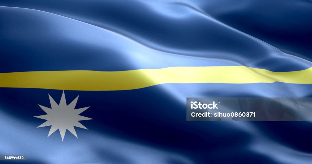 The flag of Nauru Backgrounds Stock Photo