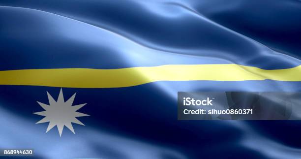 The Flag Of Nauru Stock Photo - Download Image Now - Backgrounds, Curve, Design Element