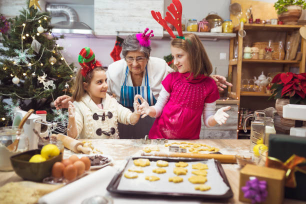 istock Baking Christmas cookies with grandma 868945194