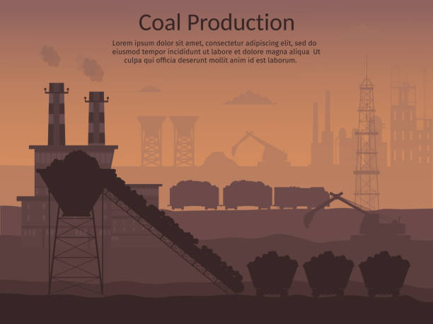 illustrazioni stock, clip art, cartoni animati e icone di tendenza di industria carboniera e trasporti elementi infografici isolati costruzione di tecniche vettoriali - earth mover working field dirt