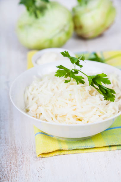 istock Salad with kohlrabi. Vegetarian food. 868951084
