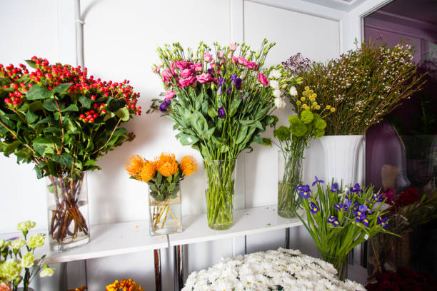 istock Bunches of flowers for sale 868954138