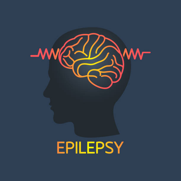 ilustracja ikony wektora epilepsy - epilepsy stock illustrations