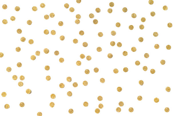 istock Gold glitter confetti paper cut on white background 868959314