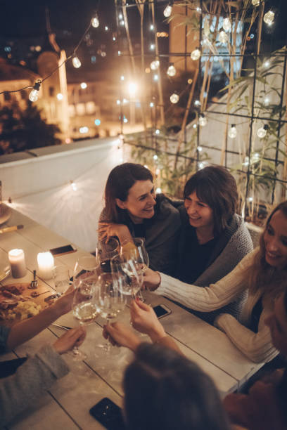 istock Great wine, food and friends 868966174