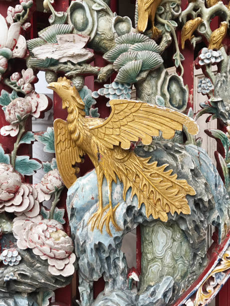 istock Phoenix wood carving in Chinese temple 868967684