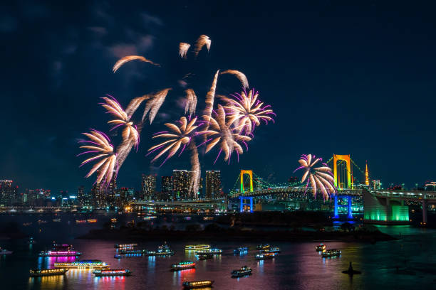 istock Fireworks and Tokyo skyline 868970724