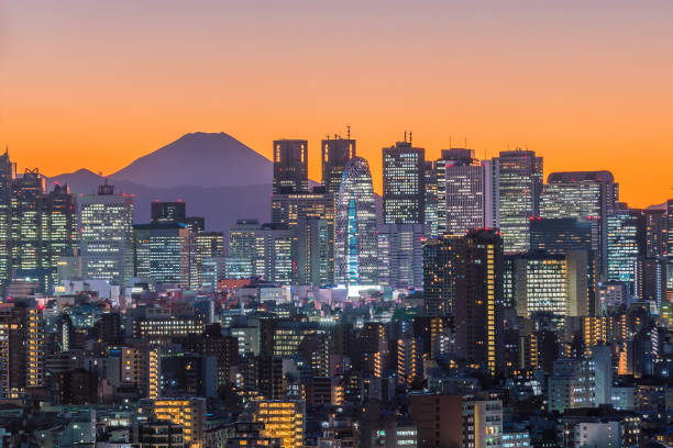 istock Tokyo skyline and Mountain fuji 868970842