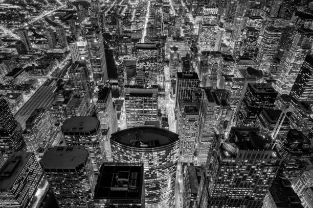 istock Aerial view of Chicago downtown 868971022