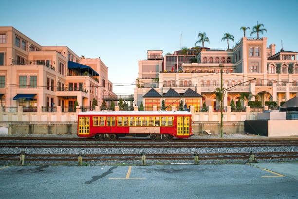 ニューオーリンズの市街電車ライン - cable car 写真 ストックフォトと画像