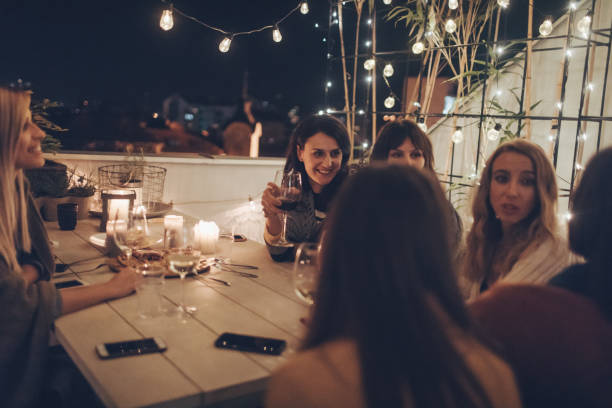 istock Great wine, food and friends 868971132