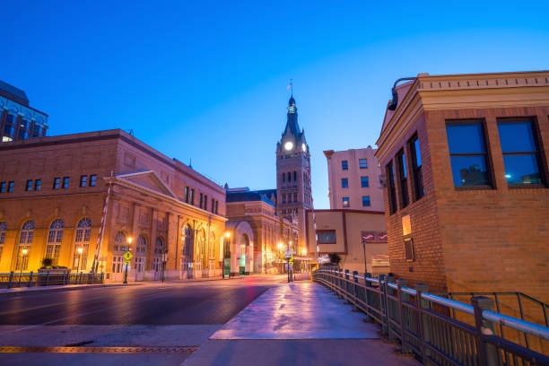 istock Downtown Milwaukee skyline in USA 868971484