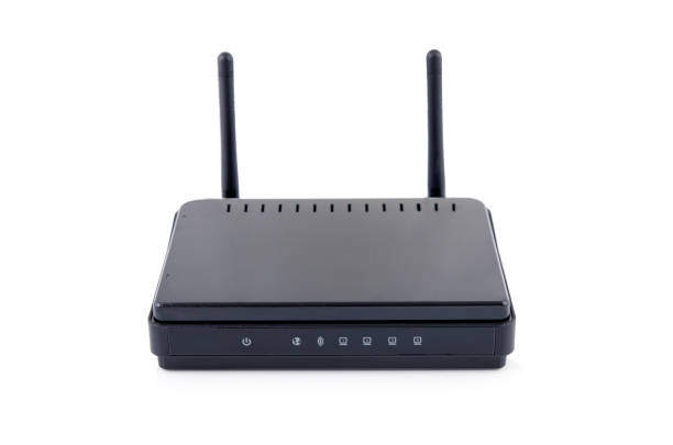 istock Wireless Wi-Fi router isolated on white 868971726