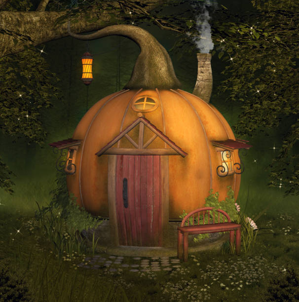 istock Enchanted pumpkin house in the forest 868983476