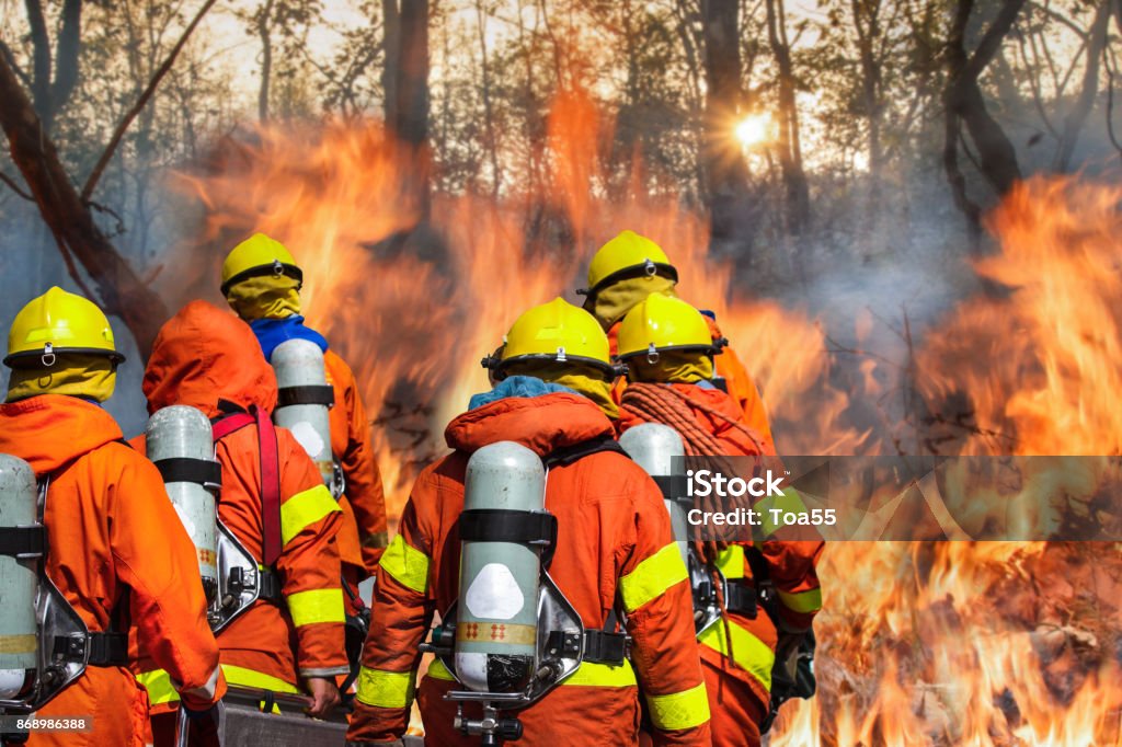 Feuerwehr-team - Lizenzfrei Feuerwehrmann Stock-Foto