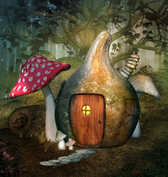 istock Enchanted pumpkin house in a fantasy forest 868986930