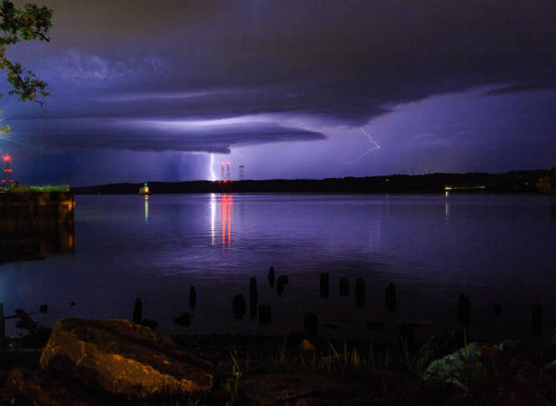istock Thunder and lightening storm on the Hudson River in summer 868988422