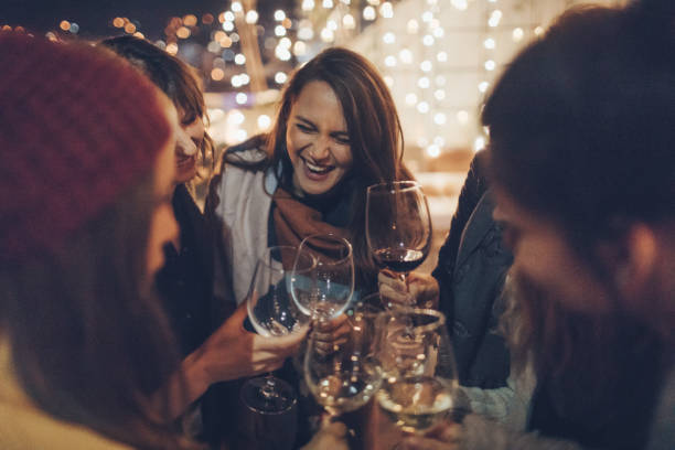 istock Wine lovers in night out 868991258