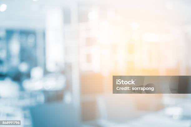 Abstract Blur Background Image Of Shopping Mall Stock Photo - Download Image Now - Office, Backgrounds, Defocused
