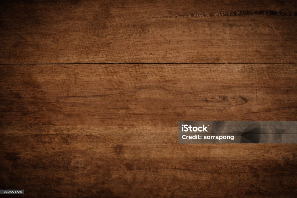 Old grunge dark textured wooden background,The surface of the old brown wood texture Wood - Material Stock Photo