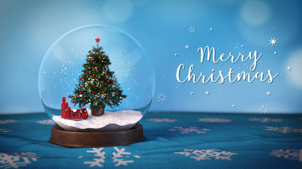 istock Snowy Ball with a Christmas tree inside - Stock image 868995880