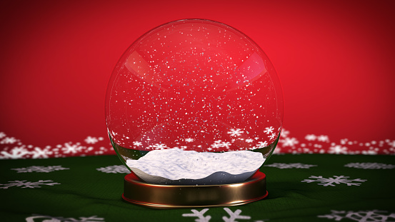 3D render of a snowy ball.