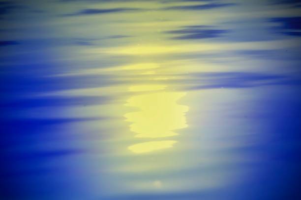 istock blur .The reflection of moon on water at night. 868996648