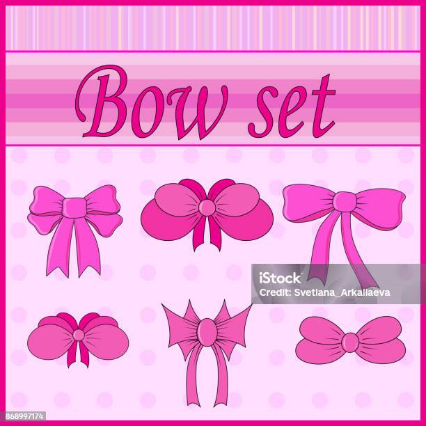 Bow Vector Download Set Of Bows Isolated In Vector Stock Illustration - Download Image Now ...