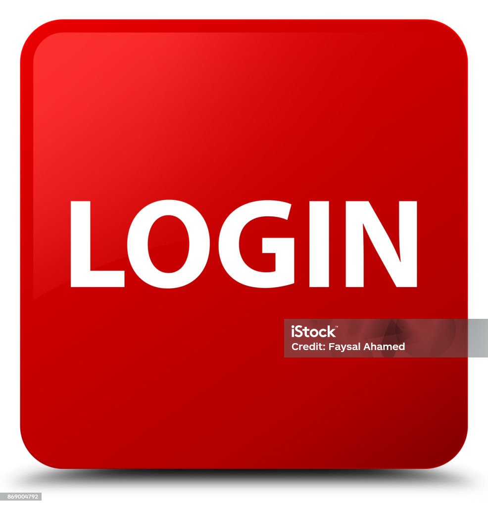Login Red Square Button Stock Illustration - Download Image Now ...
