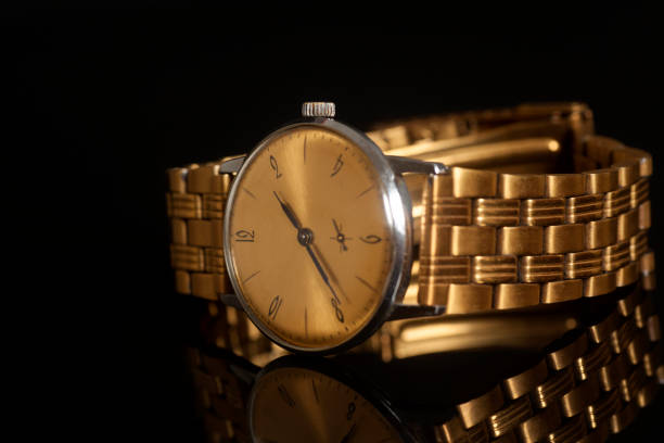 istock Vintage golden wrist watch 869008928