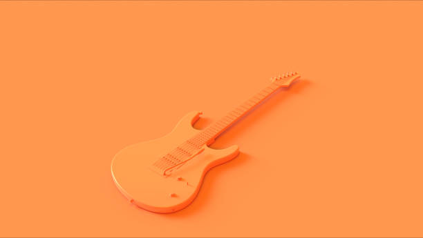 istock Orange / Peach Electric Guitar 869012354