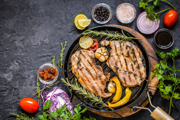 istock steak meat grill  with herbs and spices 869012752
