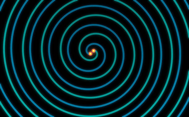 ilustración de las ondas gravitacional - onda gravitacional fotografías e imágenes de stock